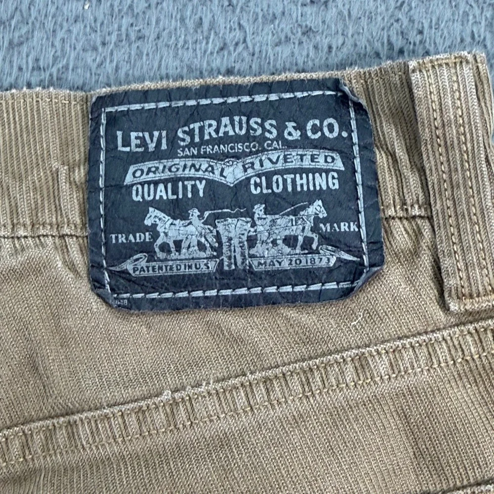 Levi's 511 Skinny Mens 32x30 Tan Khaki Corduroy‎ Stretch Pants 5 Pocket